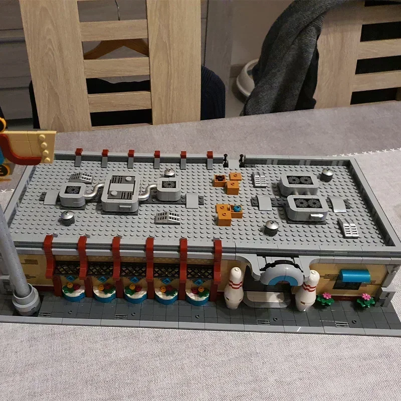 2795PCS MOC Retro Bowling Alley Custom Modular Building Street View Model Building Block Diy Educational Bricks Toys Gift 910013