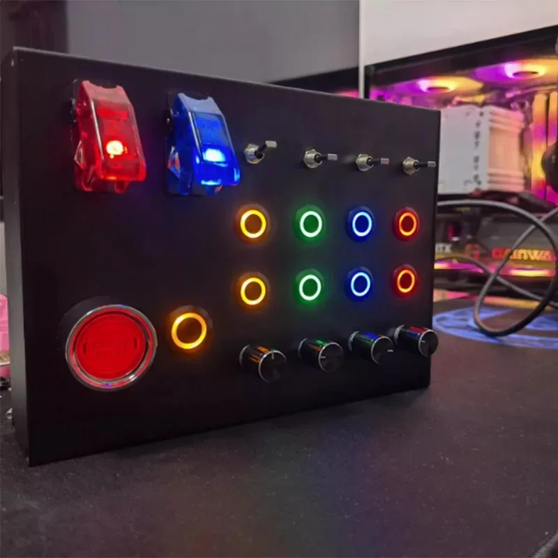 

Simulates Racing Car Central Control Box Euro Truck Multifunctional Control Button Box PC USB for Fanatec Thrustmaster Simdid