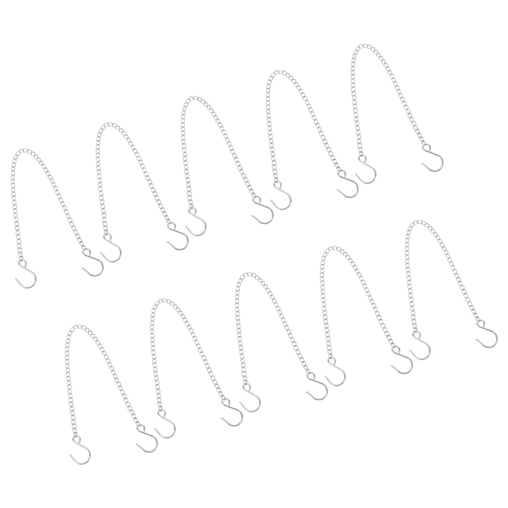 

10pcs for Bird Flowerpot Chains Basket Hanging Flowerpot Chain Basket Planter Feeder Wind Hanging Outdoor Garden