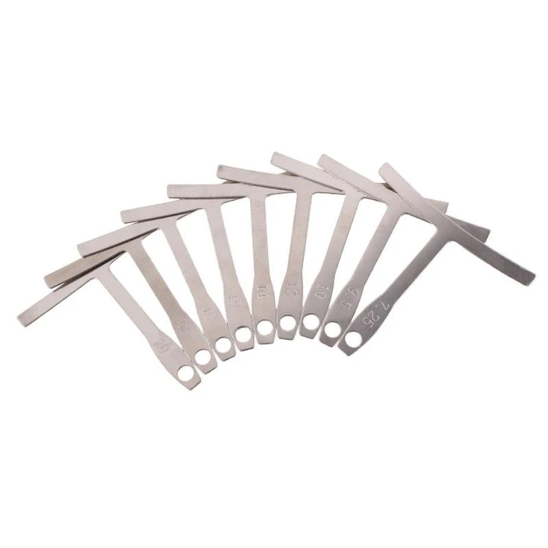 

9 Pcs Understring Radius Gauge Luthiers Tools for Bridge Saddle Adjustments