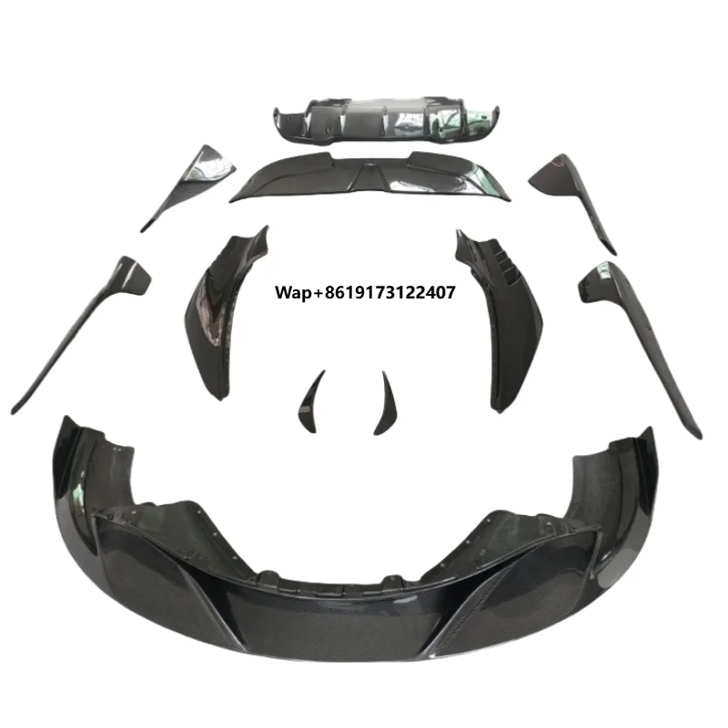 Carbon Fiber Body Kit RY Style Front Lip Rear Diffuser Mudguard Side Skirt Rear Spoiler Wind Blade for 720s
