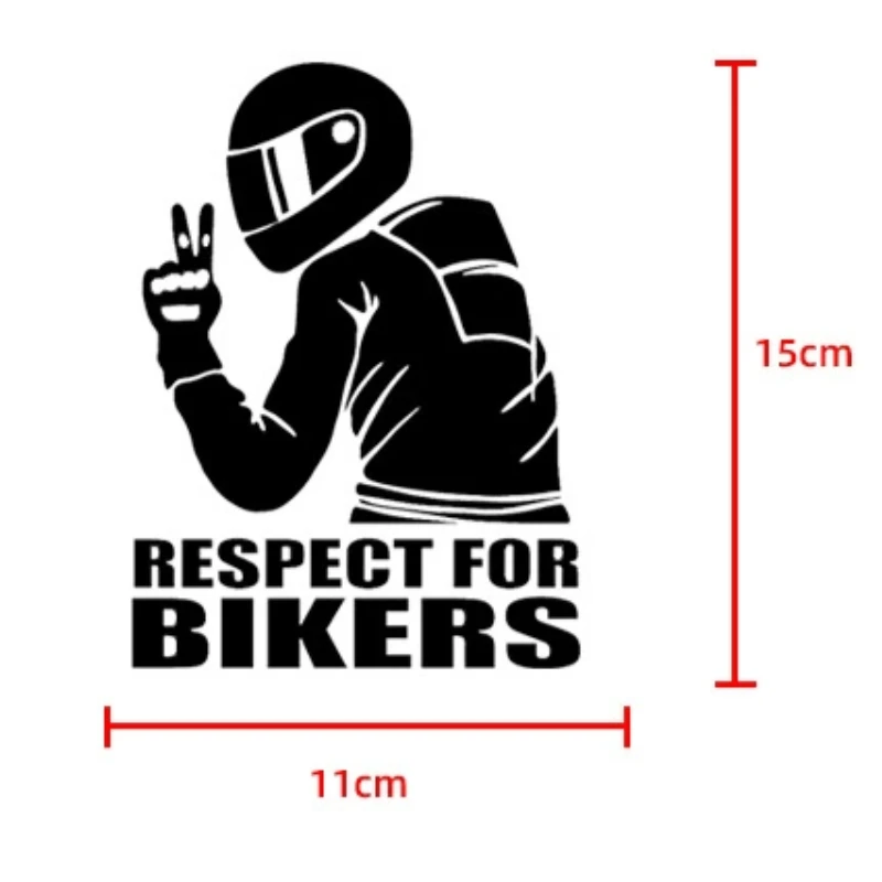 15x11CM Respect Biker Sticker For On Car Motorcycle Bike Vinyl 3D Stickers Motorcycle Vinyl 3D Stickers And Decals