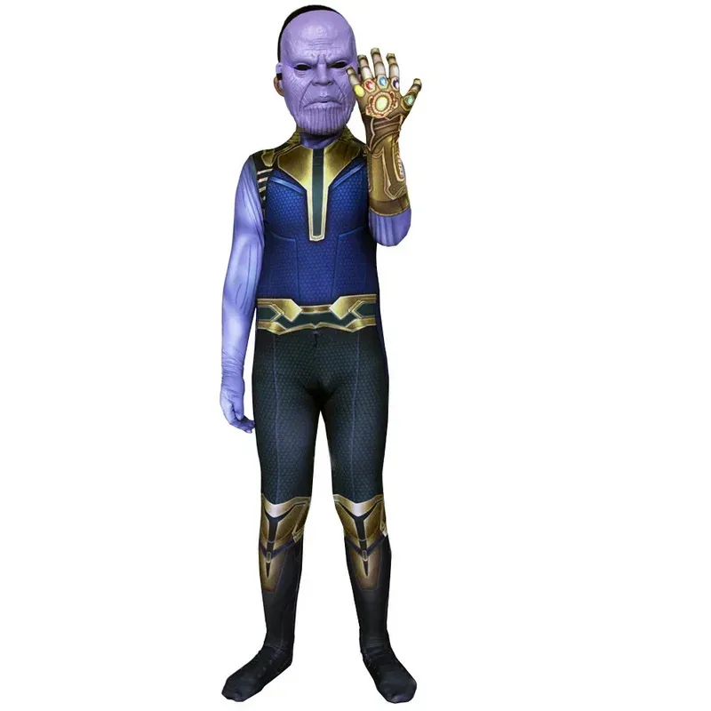 qq28LQAdult niños Thanos vengadores Infinity War Super villano niño disfraz de Halloween disfraz de fiesta de Carnaval Cosplay