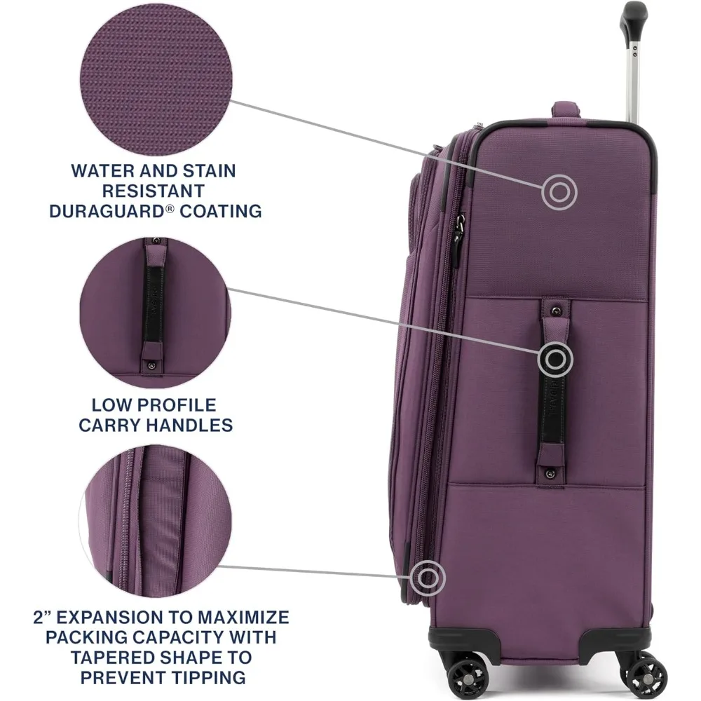 veelkleurige handbagage aan de harde zijde met TSA-slot en dubbele spinnerwielen, 22x14x9 inch, goedgekeurd door luchtvaartmaatschappijen