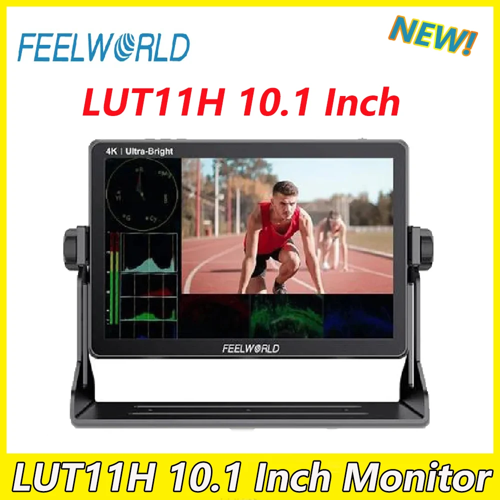 FEELWORLD LUT11H 10.1 Inch Monitor 2000nit Ultra Bright DSLR Camera Field Touch Screen 4K HDMI-Compatible for Youtube Gimbal