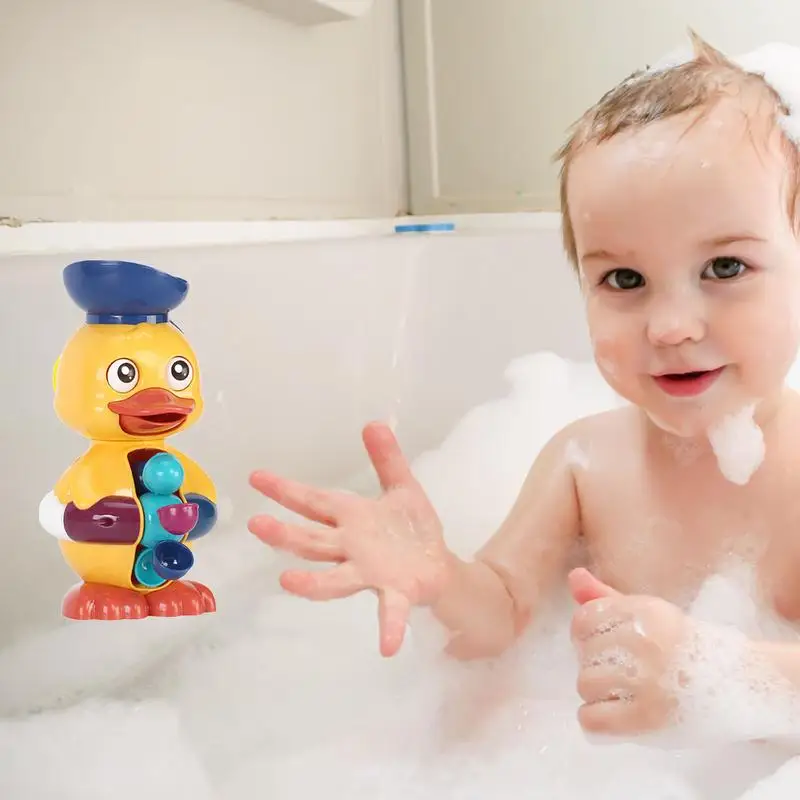 

Toddler Bath Toys Colorful Duck Water Bath Toys Water Scoop Tub Toys Shower Wall Toys Swimming Pool Bathtub Set For Christmas