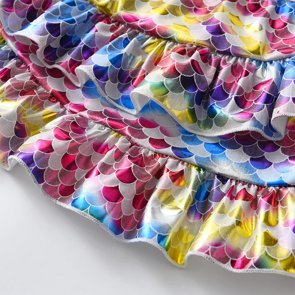 DXTON الفتيات التنانير القصيرة الملونة الاطفال اللاتينية Daning توتو التنانير الكشكشة الطبقات الأطفال تنورة الفتيات أداء المدرسة الملابس