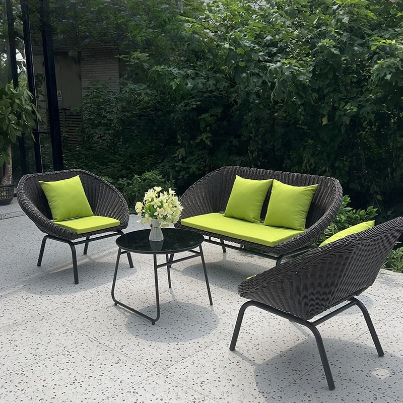 

Outdoor courtyard rattan sofa combination balcony rattan chair sofa rattan art sofa