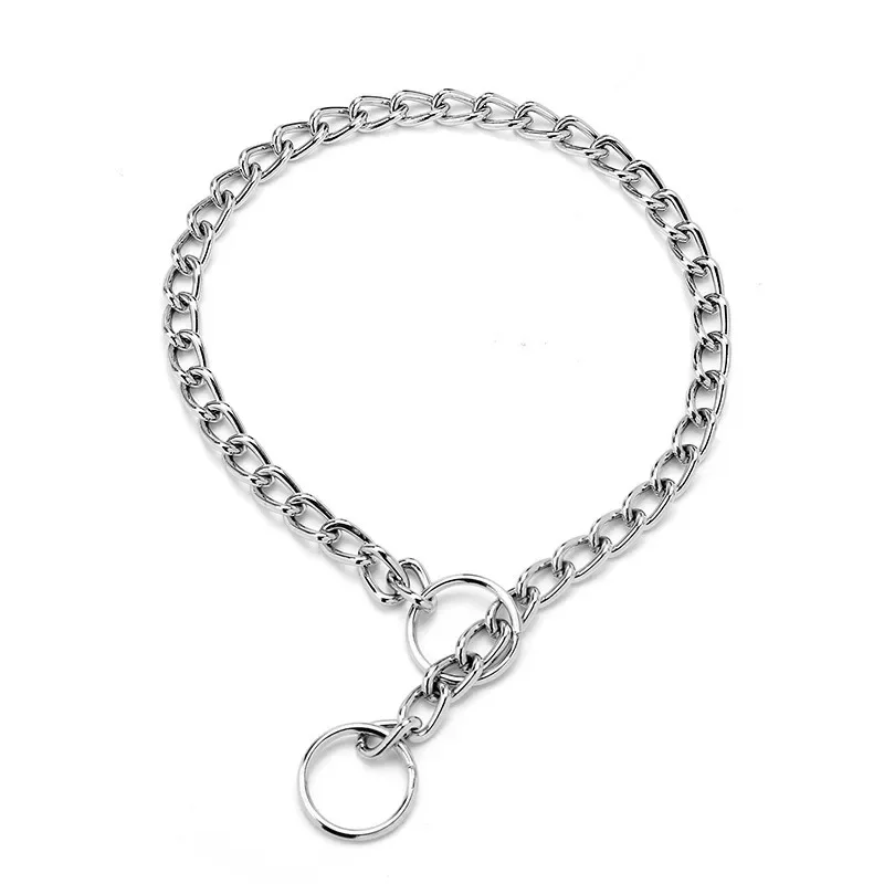 Dog Training Choke Chain Collars for Small Medium Large s Metal Pitbull Bulldog Strong Stainless Iron  Slip P China Collar