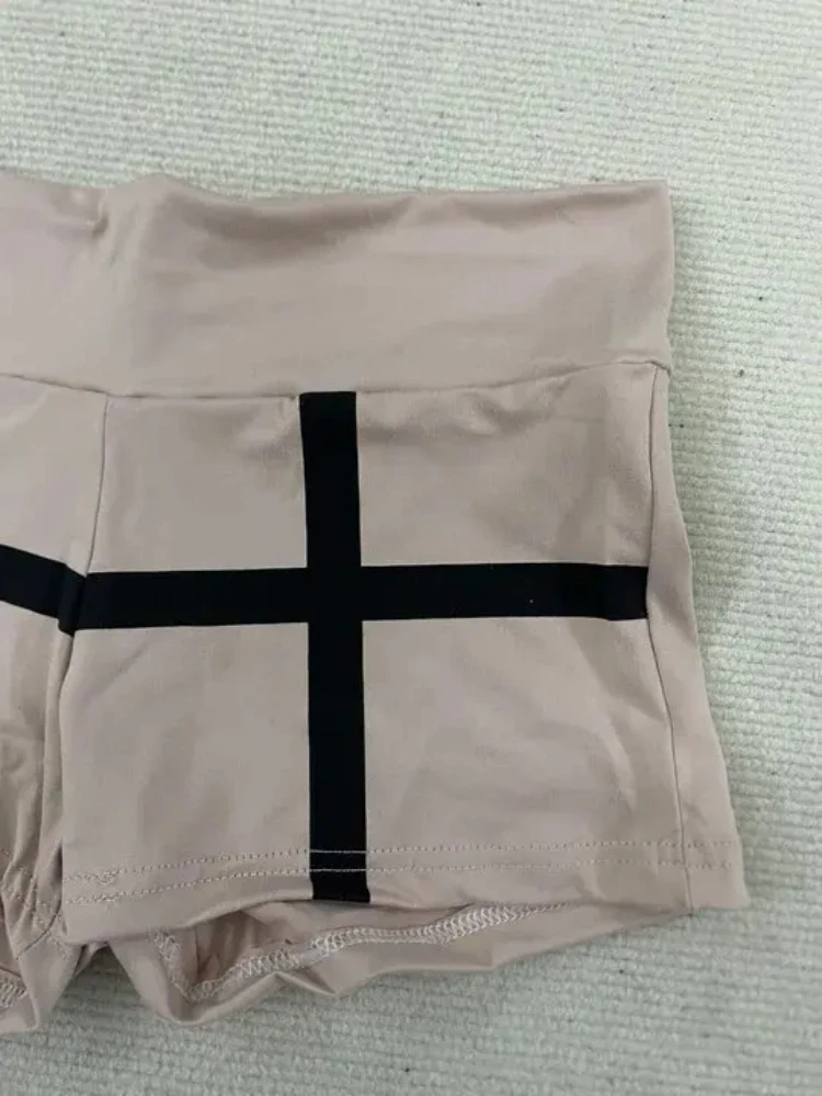 Harajuku Aesthetics Gothic Hot Girl Strapless Vest Women's Fashion Summer Crop Exposed Short Style Chest Wrapped Top Shorts Sets