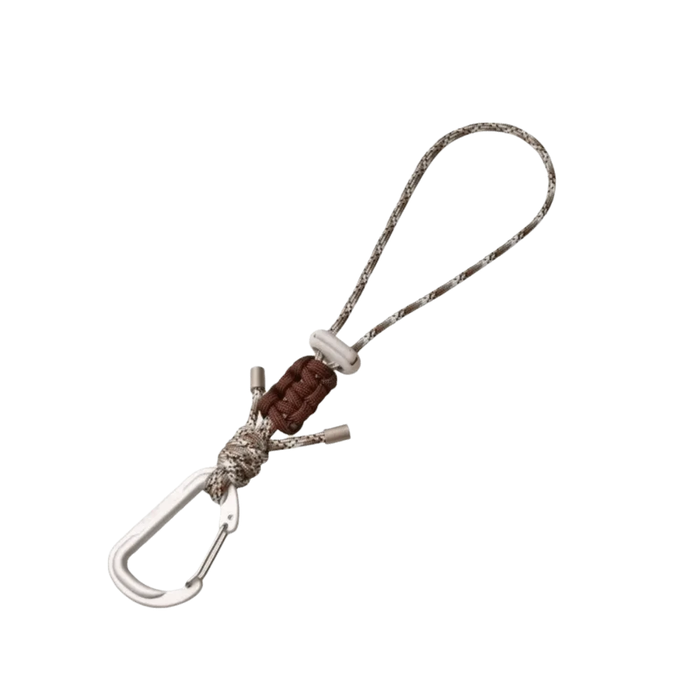 Alloy Water Bottle Lanyard Braided Rope Multicolor Paracord Keychain D-Shaped Locking Carabiner Clip Beverage Lanyard Travel