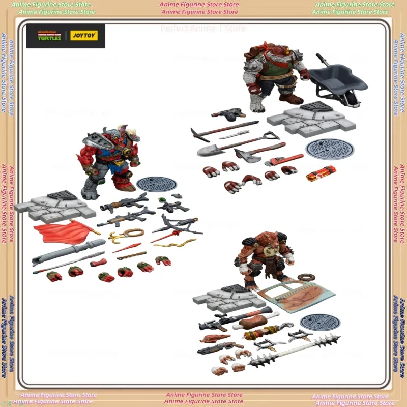

JOYTOY Dark Sources Черепашки ниндзя-подростков Моль, бык, красный волк, подвижная фигурка 1/18, ручная фигурка