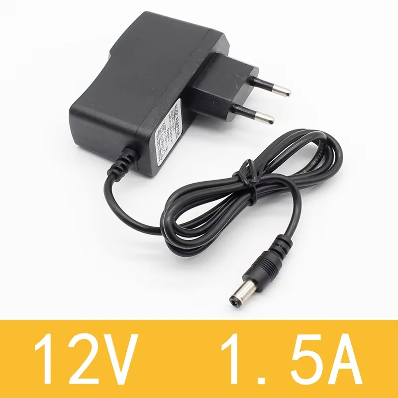 1pcs 12V 1.5A New AC 100-240V to DC 12V 1.5A Switching Power Supply Converter Adapter EU Plug