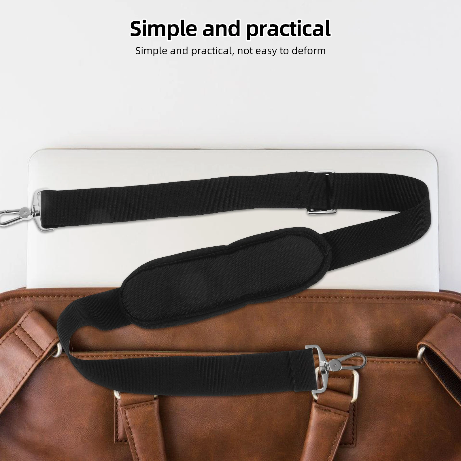 

Adjustable Nylon Laptop Bag Strap Replacement Shoulder Strap for Backpack Briefcase Tote Extra Wear Resistant