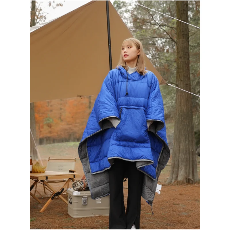 

Wearable Cloak Adult Sleeping Bag Outdoor Large Human Super Light Down Cotton Thickened Cold Proof Convenient Camping Equipment