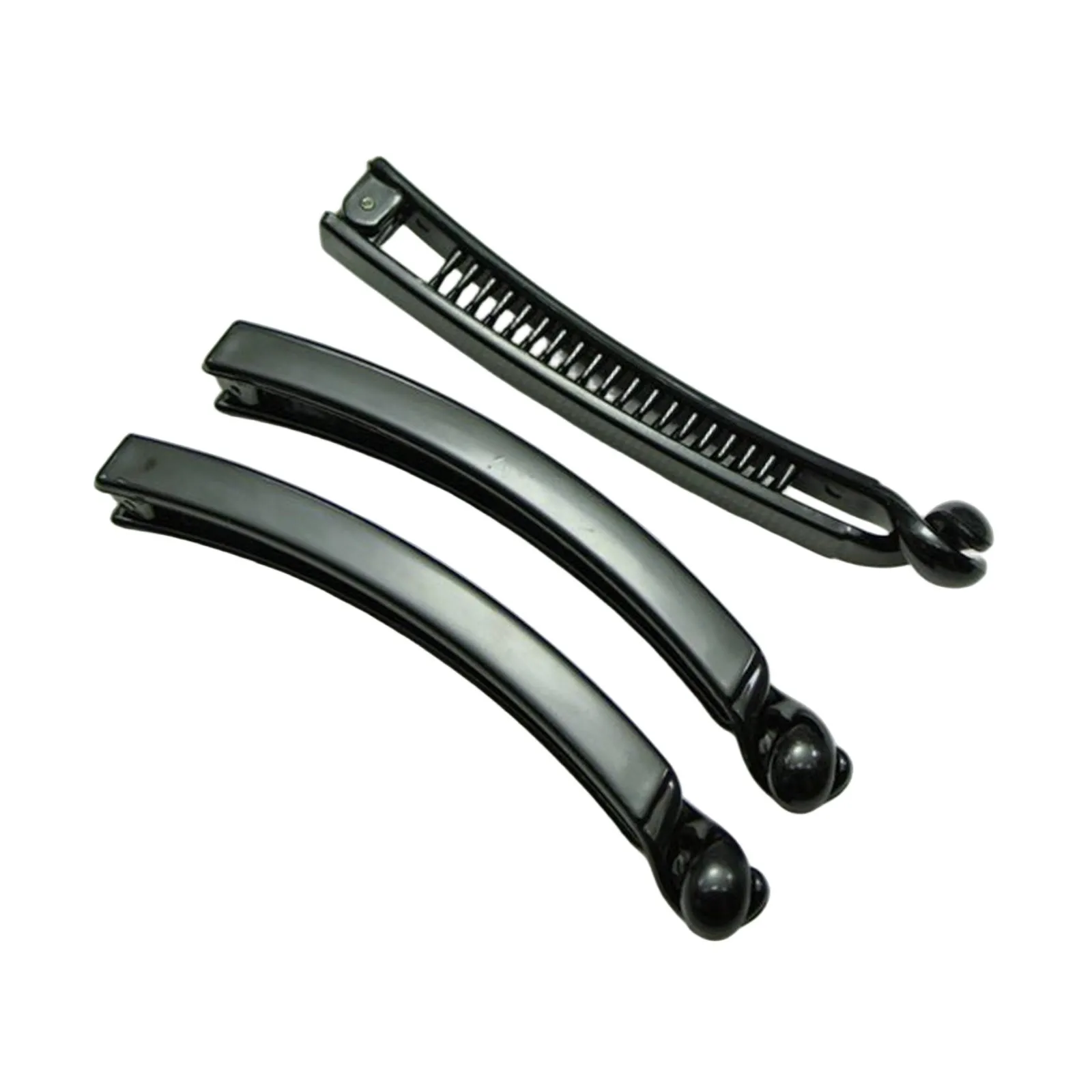 

10 Black Plastic Banana Clips Hair Claw Comb Ponytail Holder 80-120mm for DIY Craft