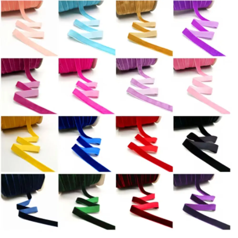 5 yards 6-25mm Velvet Ribbon Wedding Party Decoration Handmade Ribbon Gift Wrapping Hair Bowknot DIY Christmas Ribbon