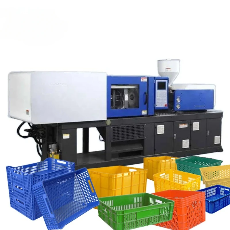 Vegetable Plastic Crate Container Box Making Molding Plastic Fruit Basket Vegetable Basket Preformed Injection Molding Machine