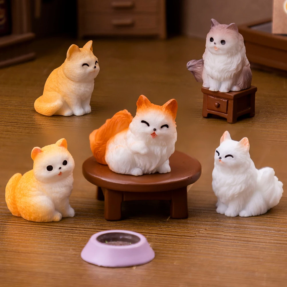 

12pcs Decoration Resin Figurines Realistic Tiny Cats Garden Statues Sculptures Yard
