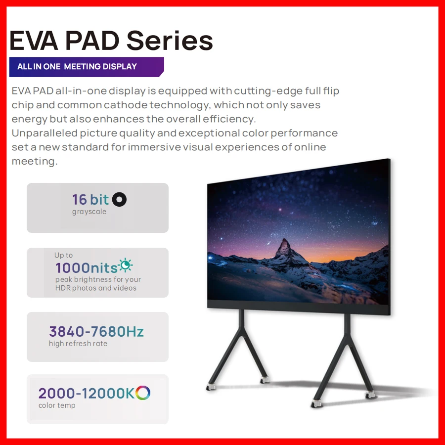 EVA PAD All-in-one Disp y 4K 16Bit Mobile Stand Ultra Thin Full Color Custom Led Disp y Outdoor Led Screen Disp y Waterproof