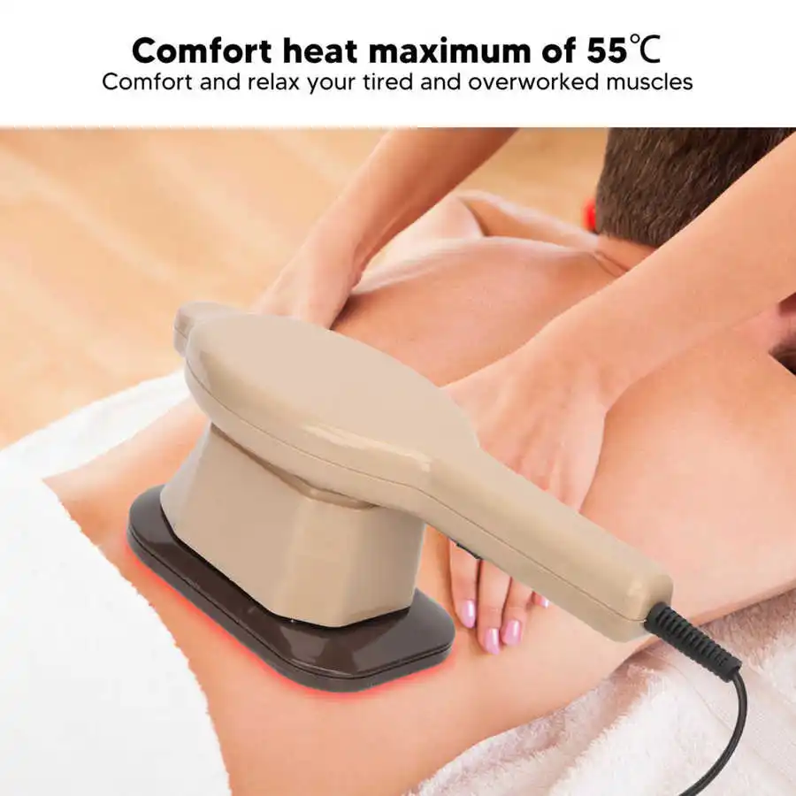 Electric Handheld Body Massager Muscle Relaxation Relieve Deep Tissue Massager Hot Compress Body Neck Back Feet Shoulder Leg New