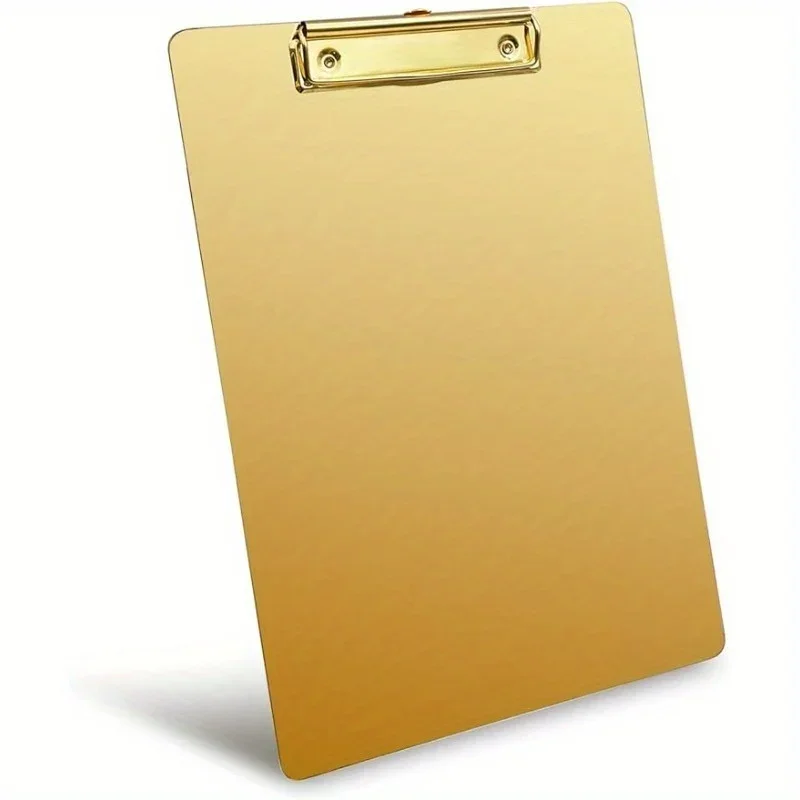 1PC Stainless Steel Clipboard Heavy-Duty A4 Letter Size Metal Board for Office School Hospital Restaurant
