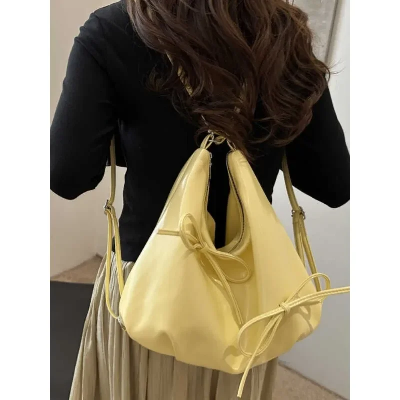 

Foufurieux New Drawstring Pocket Backpack Casual Fashion Large Capacity Shopping Shoulders Bag Simple Versatile Student Rucksack