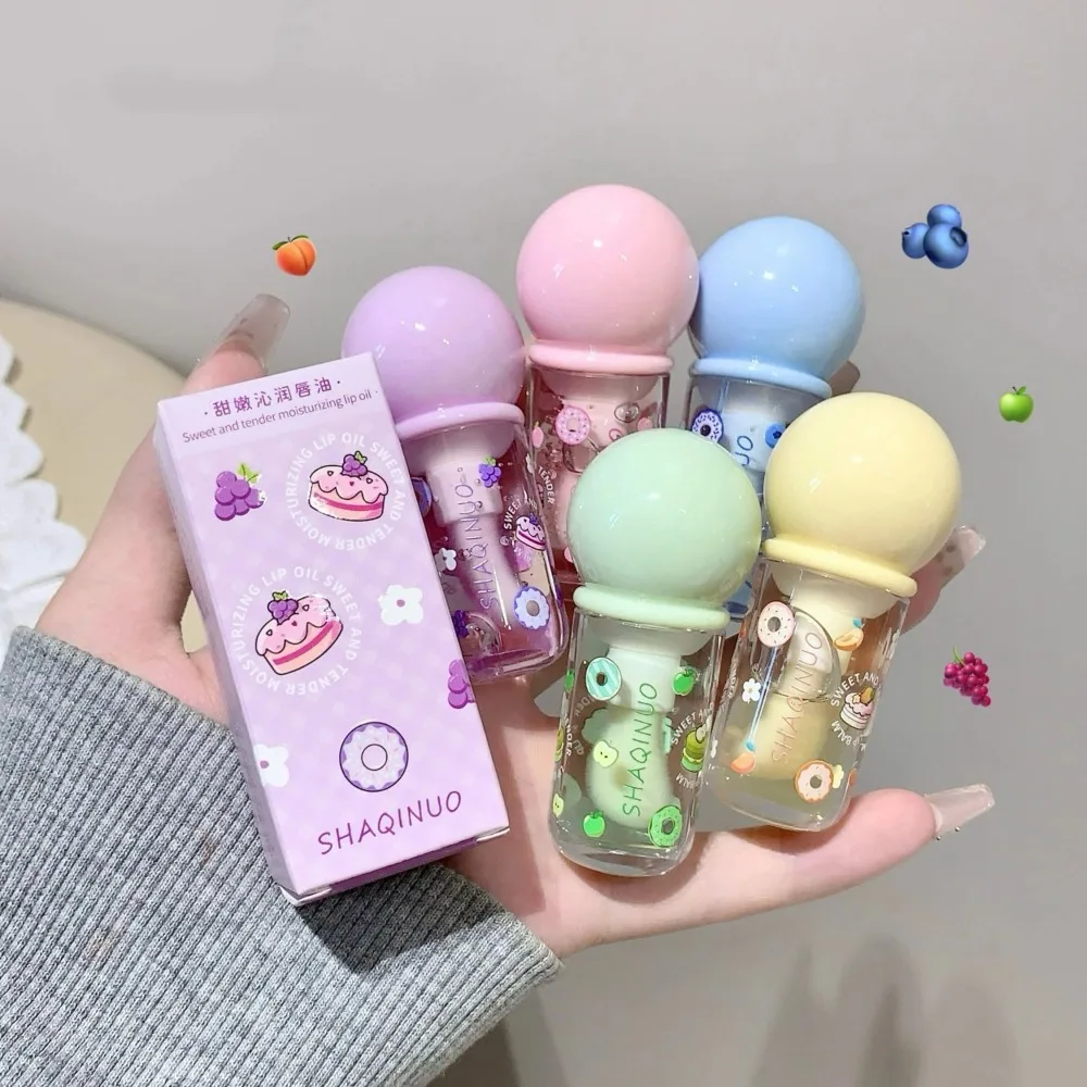 ضوء الماء ملمع الشفاه شفاف الخوخ العنب دائم ترطيب ممتلئ الجسم مرآة الفاكهة كريستال زيت الشفاه ماكياج العناية بالشفاه #6