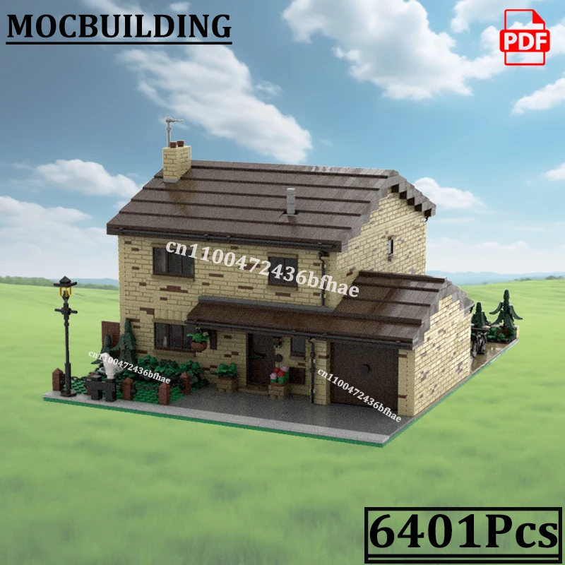 

Modern House with Interior Buildings City Street View Town Home Model MOCBUILDING Bricks MOC-75968 Construction Toys Gift