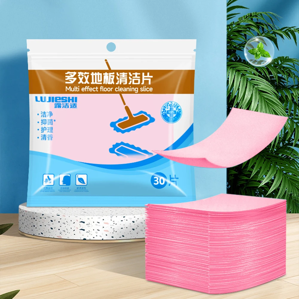 30pcs/Box Floor Cleaner Concentrate Sheets,Multifunction Water-Soluble Wood Floors Cleaner,Floor Cleaning Fresh-Smell For Home