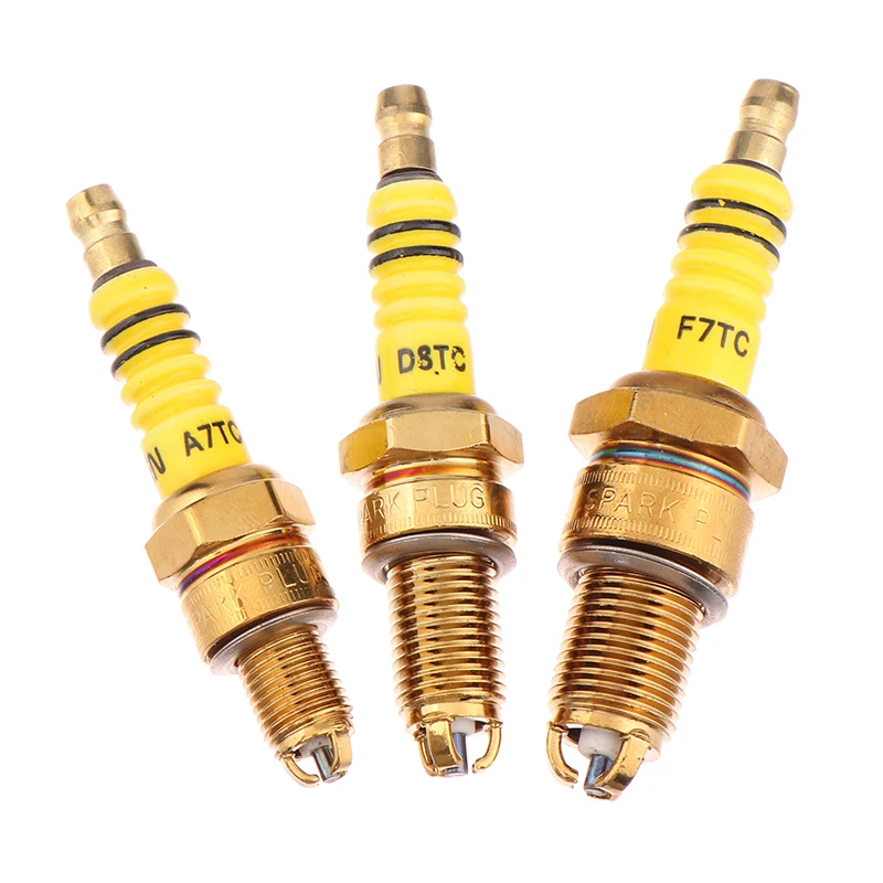 1Pcs Spark Plug 3 Triple Electrode A7TC D8TC For GY6 CG 50 70 110 125 150CC Motorcycle Atv Scooter Dirt Bike Go Kart