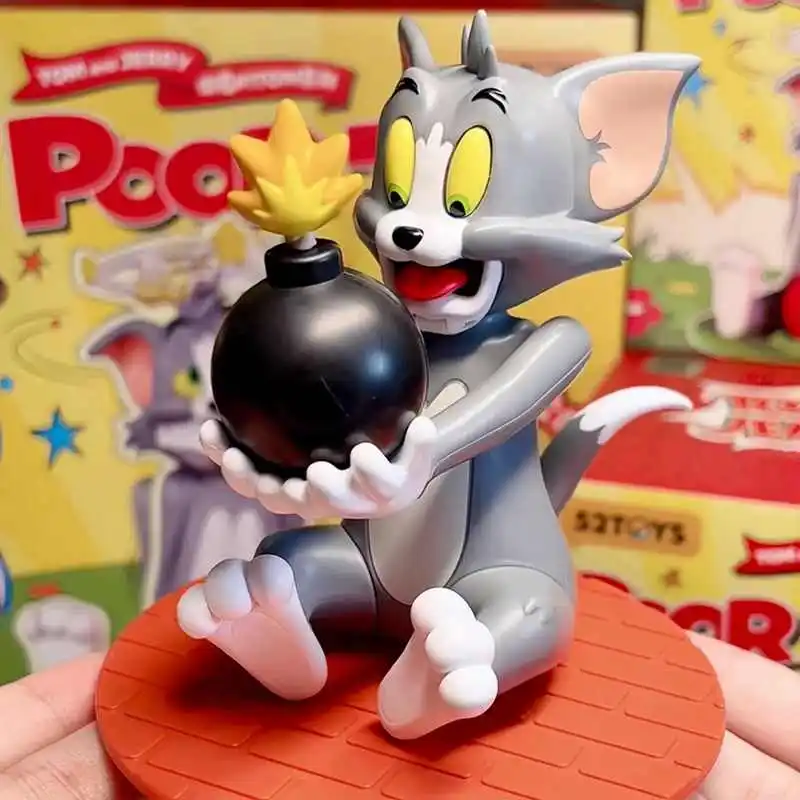 2024 New 52Toys Tom And Jerry Anime Figure Poor Tom Series Blind Box Tom And Jerry Mystery Box Room Decoration Birthday Gift