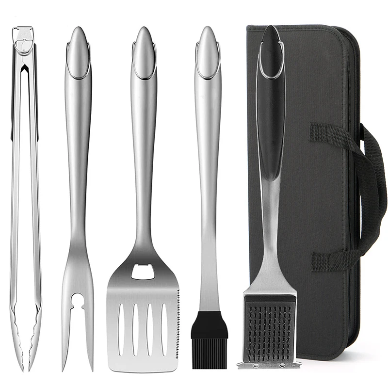 Stainless Steel Barbecue Tool Set Frying Pan Accessory Set Multifunctional Outdoor Barbecue Camping Cooking grill utensils set
