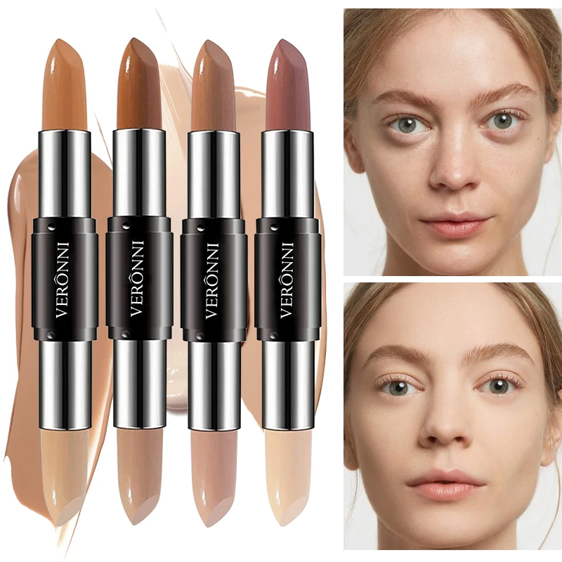 両端輪郭スティック、ハイライター、防水性と耐汗性、高い鼻筋、初心者向けの顔痩せ鼻輪郭ペン