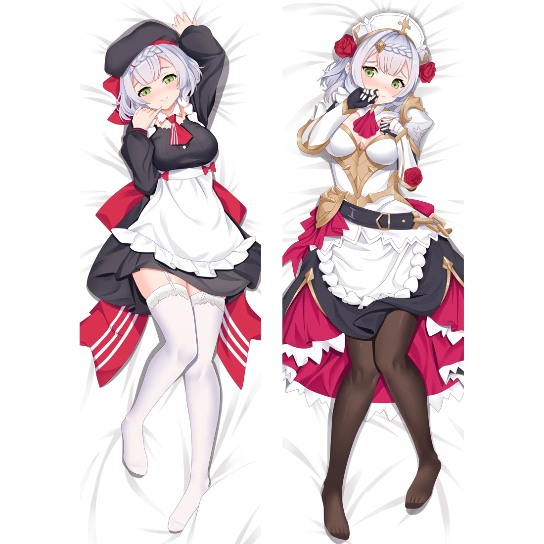 

Подушка для косплея Game Genshin Impact Noelle, Женская подушка Dakimakura Peachskin Otaku, двухсторонняя обнимающая подушка для тела, детская подушка