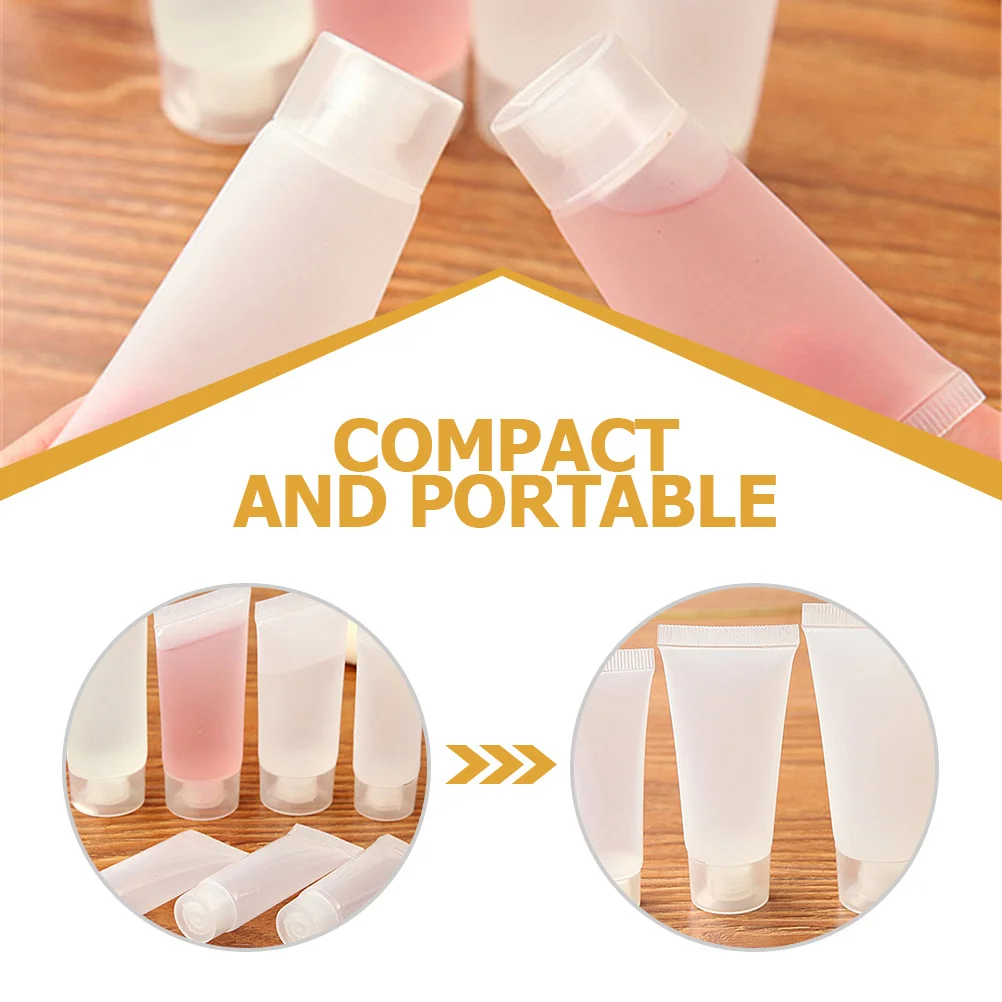 1 Set Of Empty Lotion Bottles 100Ml Portable Travel Size Squeeze Tubes For Toiletries Sub Bottles Refillable Makeup
