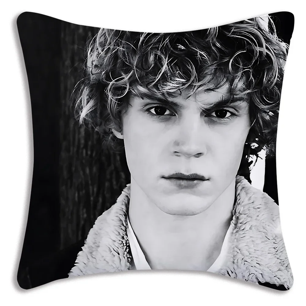 E-Evan P-Peters T-Tate Pillow Covers Cartoon Sofa Decorative Home Double-sided Printing Short  Cute Cushion Cover