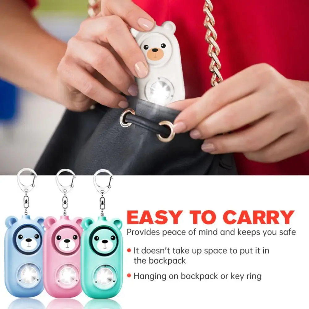 USB Charging Self Defense Alarm Cute Anti-attack Anti-Wolf Emergency Alarm Keychain Loud 130dB Personal Alarm Girl