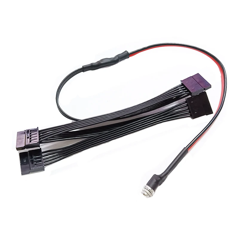 

DC-SATA 15Pin DC 12V to 4SATA built-in module hard disk power cord DC5.5*2.5 4 SATA HDD SSD External power cable lines FOR NAS