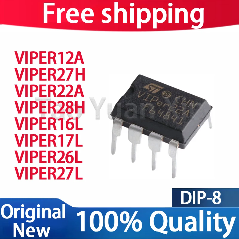 (5piece) 100% New VIPER12A VIPER27H VIPER22A VIPER28H VIPER16L VIPER17L VIPER26L VIPER27L DIP-8 Chipset