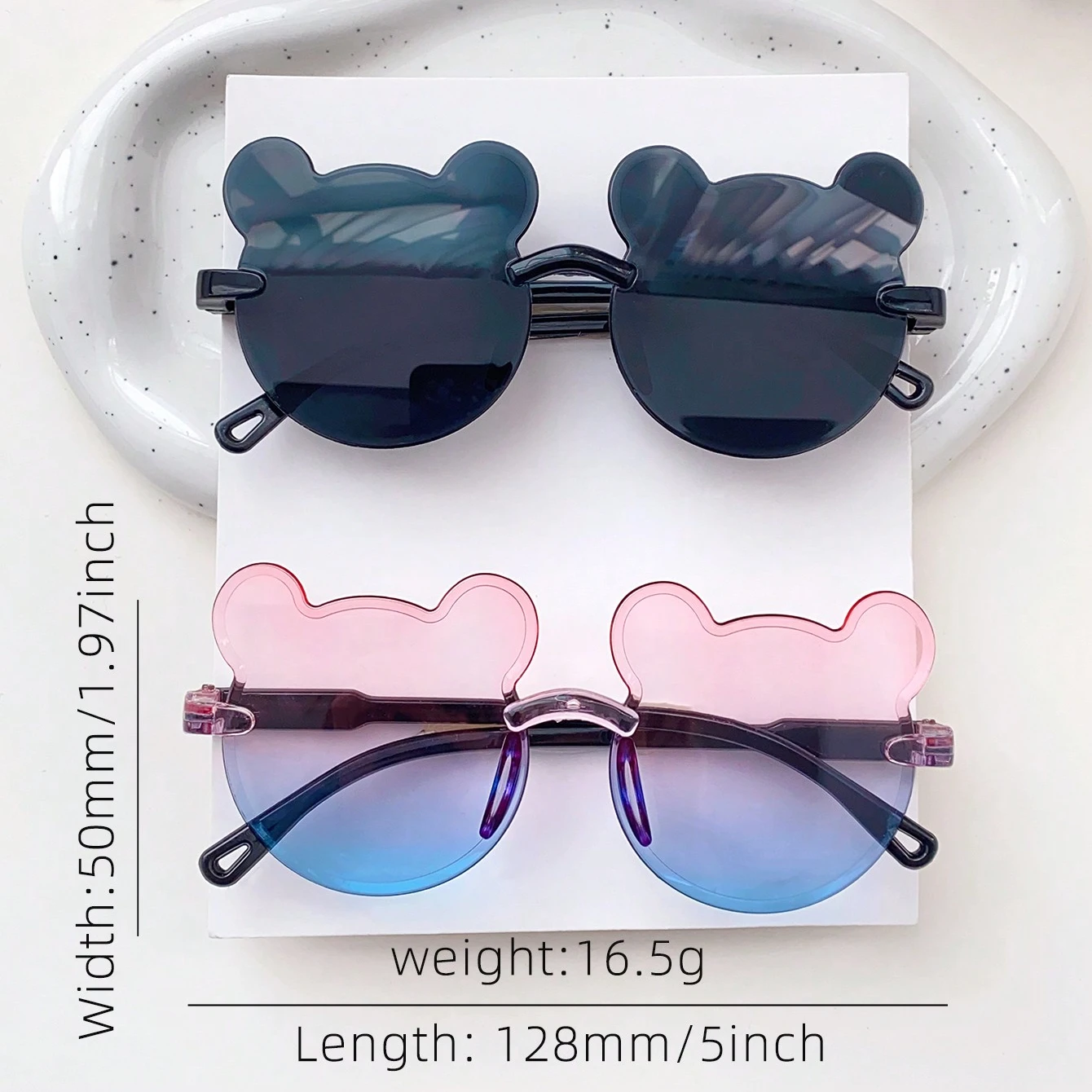 2/3 Stuks 2024 Nieuwste Schattige Beer Mode Bril Bescherming Brillen Kaart Alleen Tonen, Niet Verzending