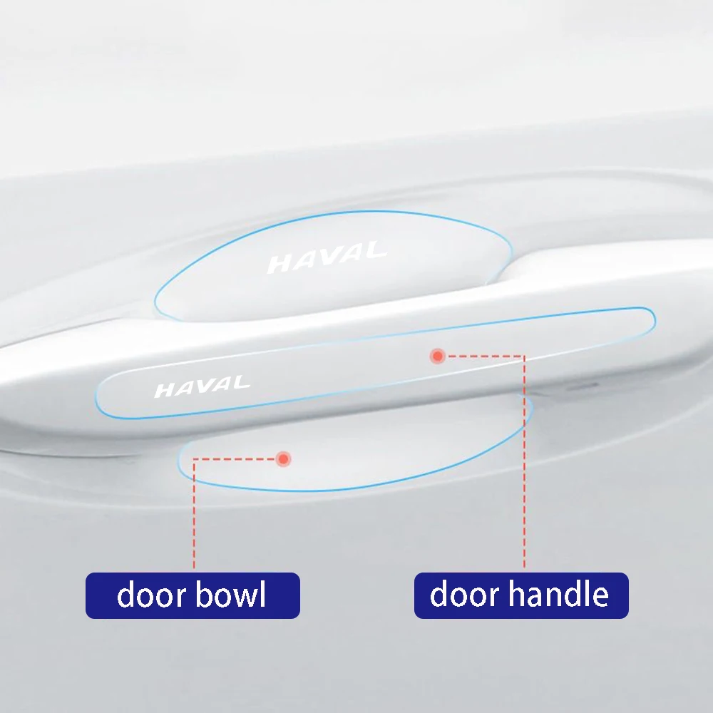 8pcs Car Door Bowl Anti-scratch Sticker Clear Door Bowl Handle Protection Sticker For Haval F7 H6 F7x H2 H3 H5 H7 H8 H9