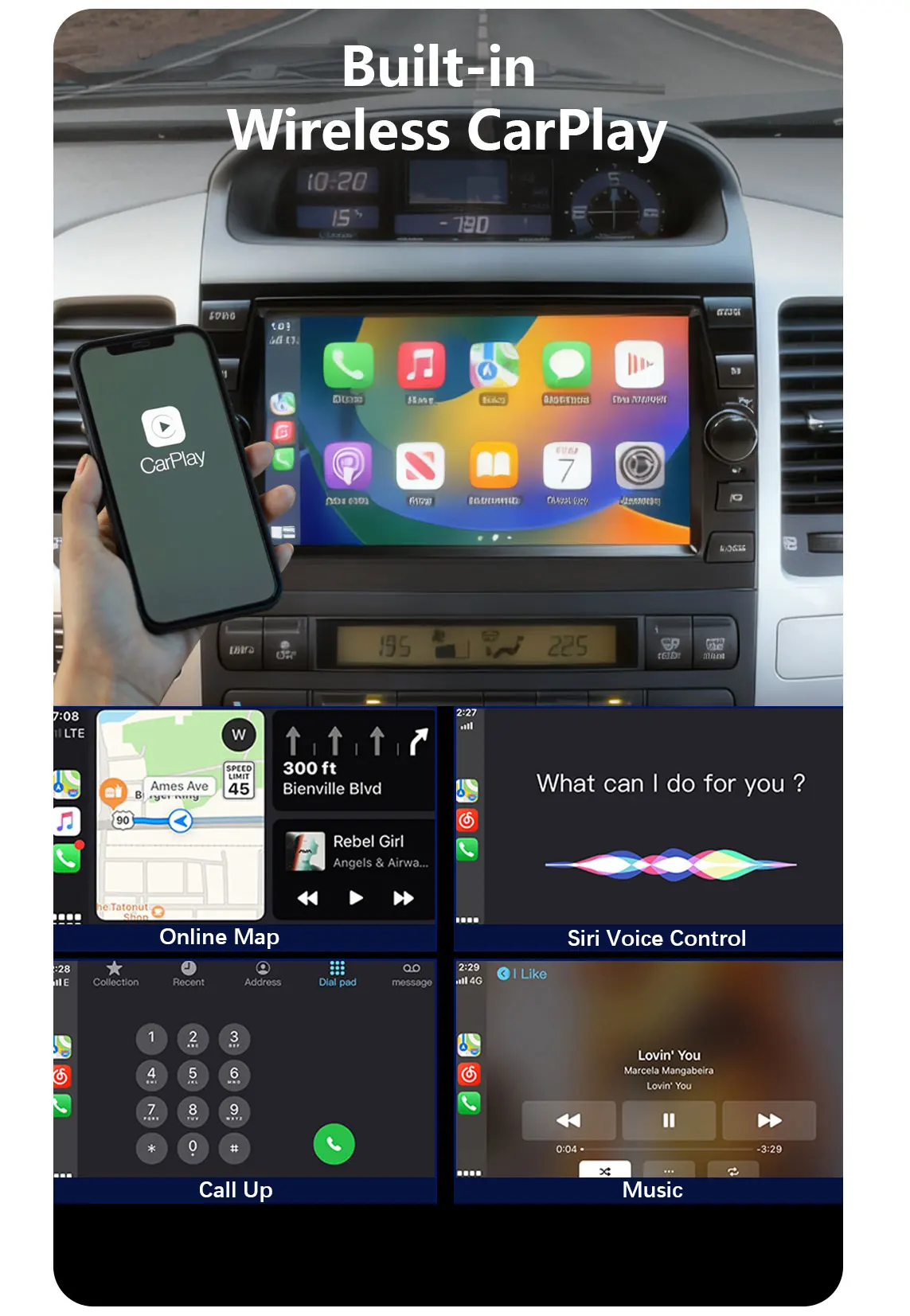 CHSTEK Android 13 Car Radio For Toyota Land Cruiser Prado 120 For Lexus GX470 Multimedia Player Carplay GPS WIFI 4G BT Autoradio