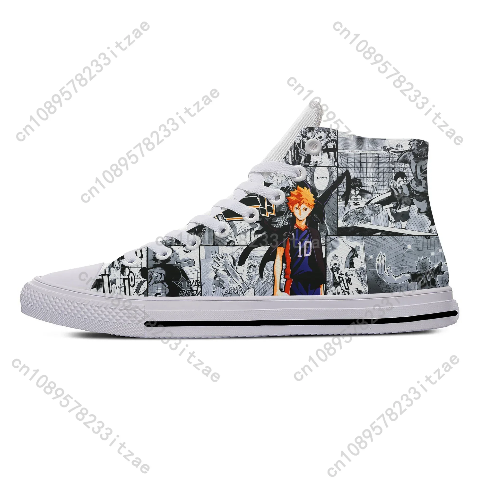 

Hot Summer Cool Anime Manga Haikyuu Hinata Shoyo Kuroo Classic Shoes Men Women Sneakers High Top Fashion Latest Board Shoes