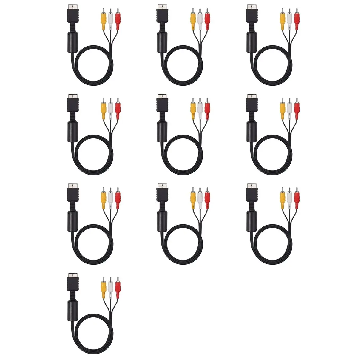 update. 10X for PS3 PS2 PS1 AV Cable Splitter RCA Audio Video Extend Cord Game Player to Monitor TV RCA Wire Converter Adapter