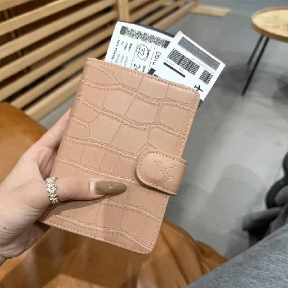 Multi-function Solid Color Passport Holder Anti-theft PU Travel Passport Case Document Storage Ultra-thin Credit Card Holder