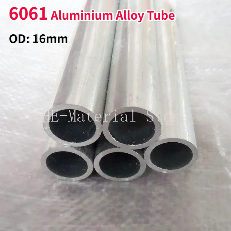 Tube en alliage d'aluminium creux et rond ID 5/6/7/8/9/100, 1 pièce, longueur 6061mm, délit 10/10, OD 16mm 1/11/12/12.1/13/14/14.5mm