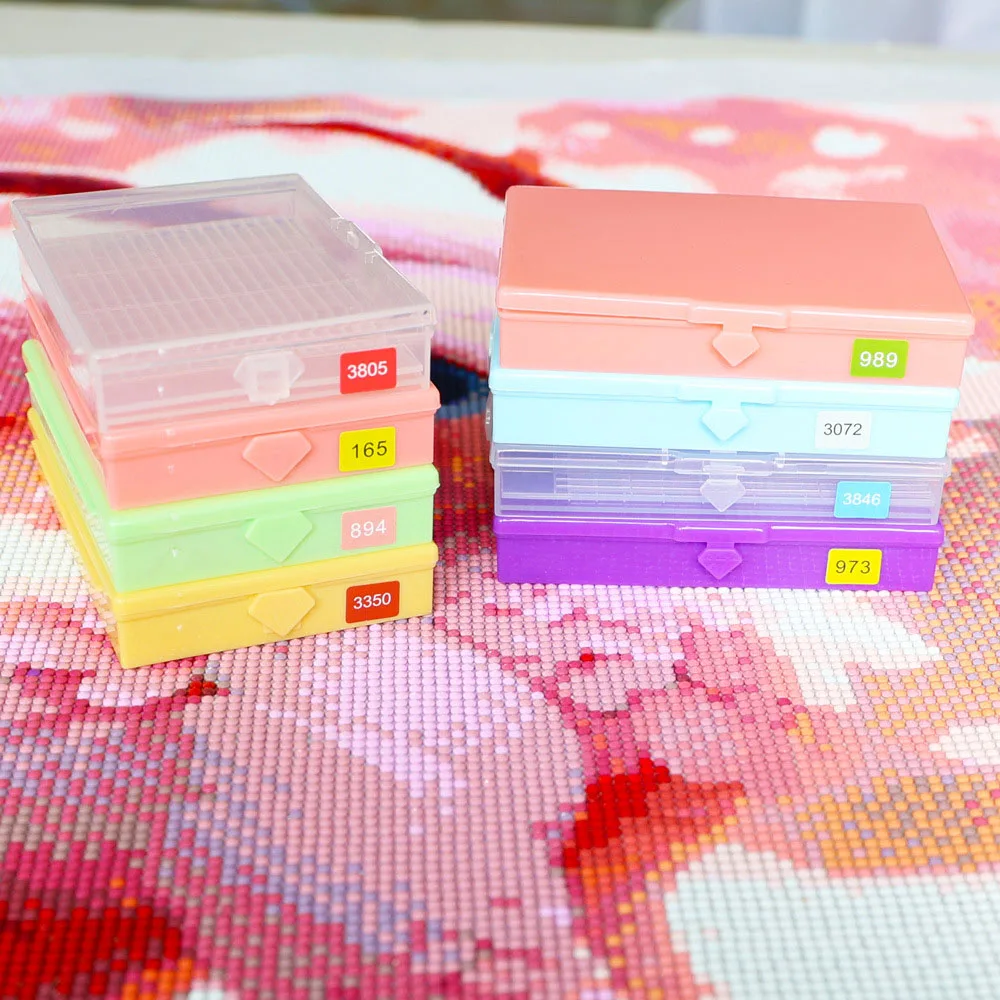 12/24/48/60pcs Diamond Painting Storage Containers Trays, Diamond Painting Accessories Trays with Lids, Diamond Art Storage view 6