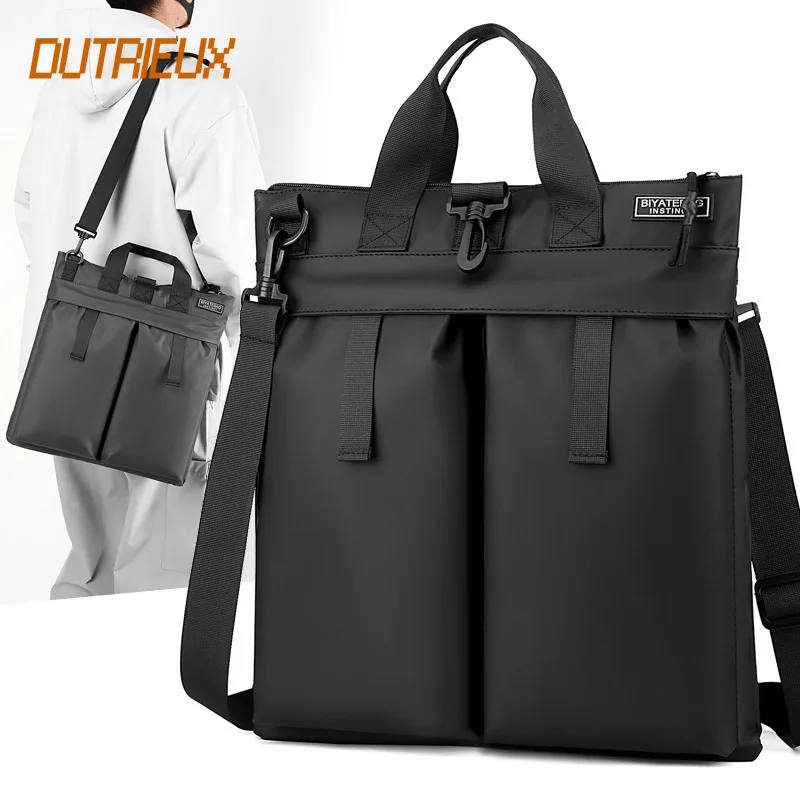 DUTRIEUX 2024 New Men\'s Laptop Bag Business Commuter Handbag Korean Version of Casual Diagonal Bag Fashion