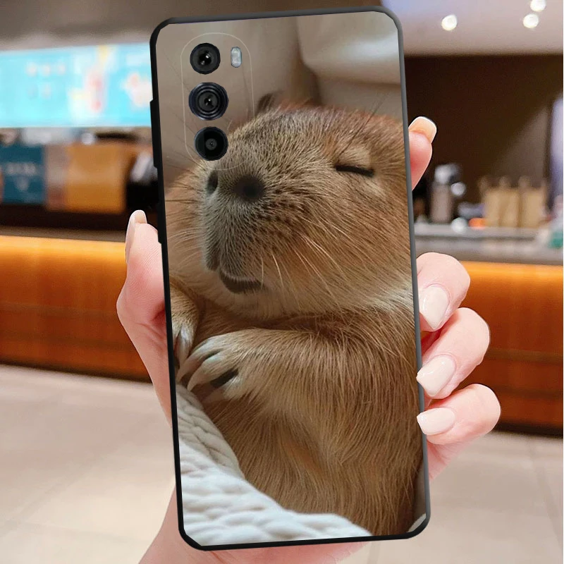 

Animal Capybara Funda Phone Case For Motorola Edge 50 40 Pro 60 50 40 30 Ultra Neo Fusion Moto G Play G Stylus G Power G